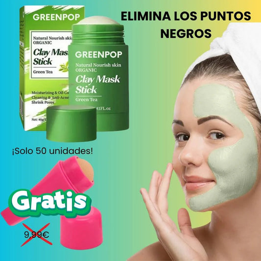 Mascarilla GreenPop Stick + Rodillo Volcánico